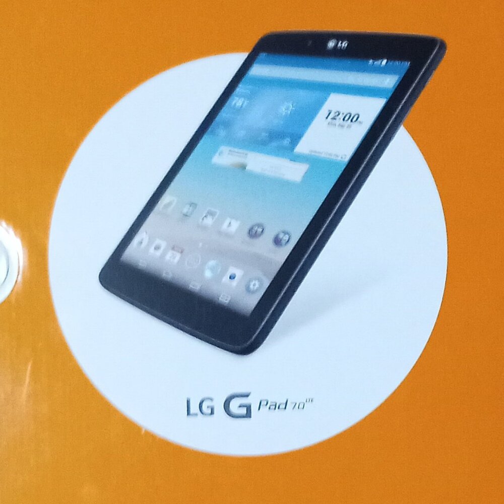 An LG G Pad 7.0 pad never used box opened from AT&T